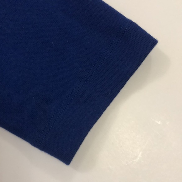 Jones New York XL mock neck Top Blue 100% cotton soft Excellent Condition - Picture 4 of 6